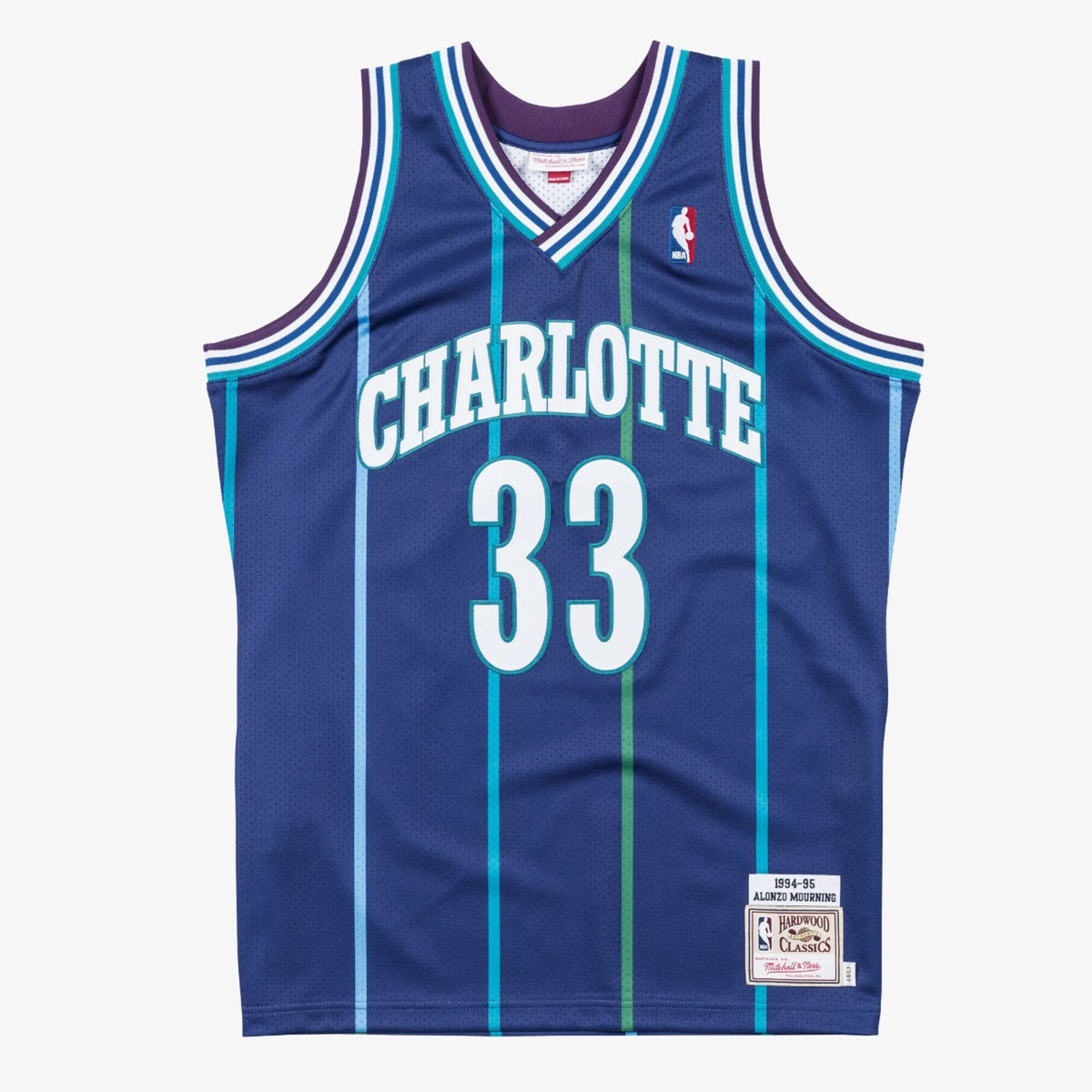 Alonzo Mourning Charlotte Hornets 1994 - 95 Authentic Alternate Basketball Jersey