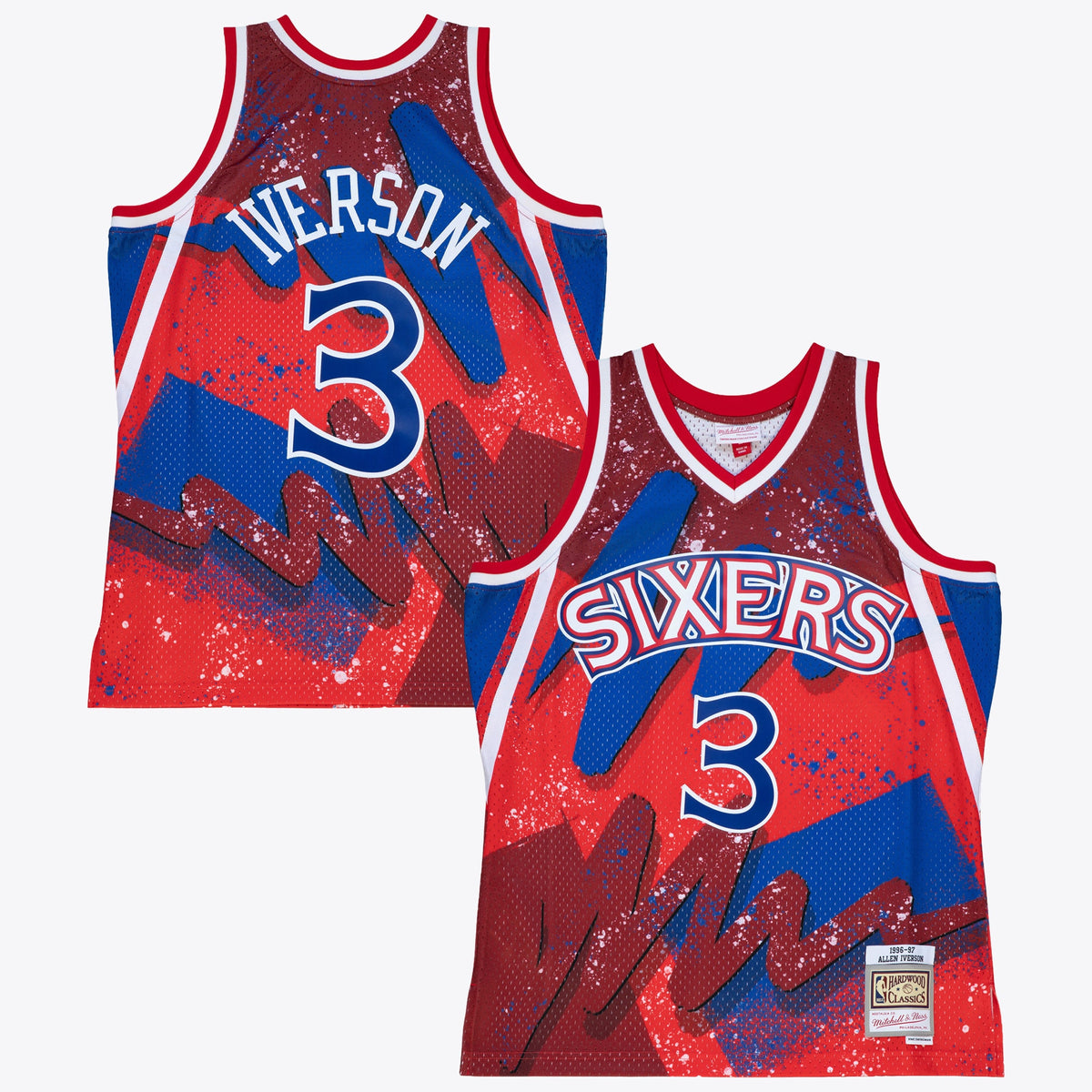 Allen Iverson Philadelphia 76ers 1996 Hyper Hoops Swingman Basketball Jersey - Scarlet