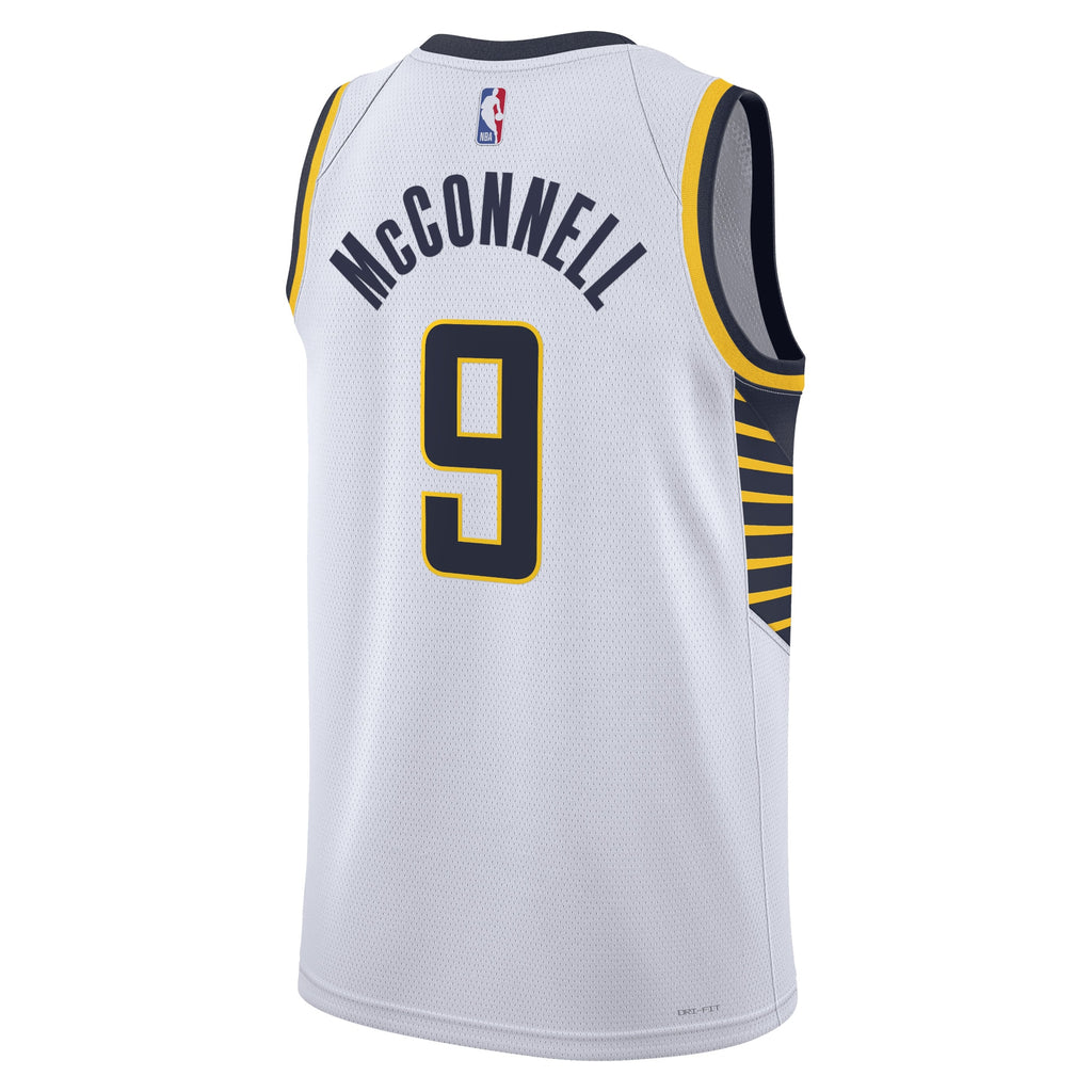 T.J. McConnell Indiana Pacers Association Edition Swingman Basketball Jersey - White - Unisex
