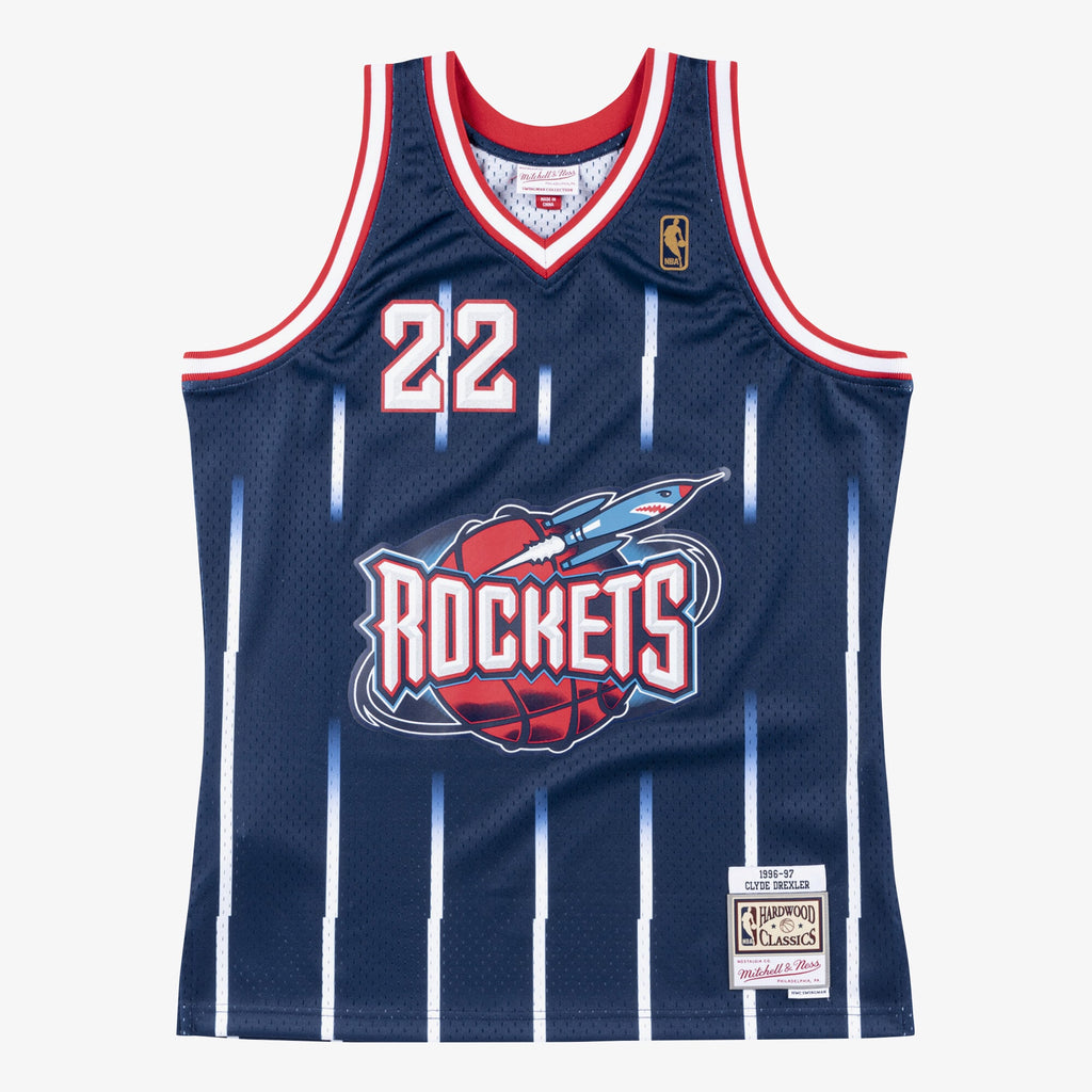 Clyde Drexler Houston Rockets 1996 - 97 Swingman Road Basketball Jersey