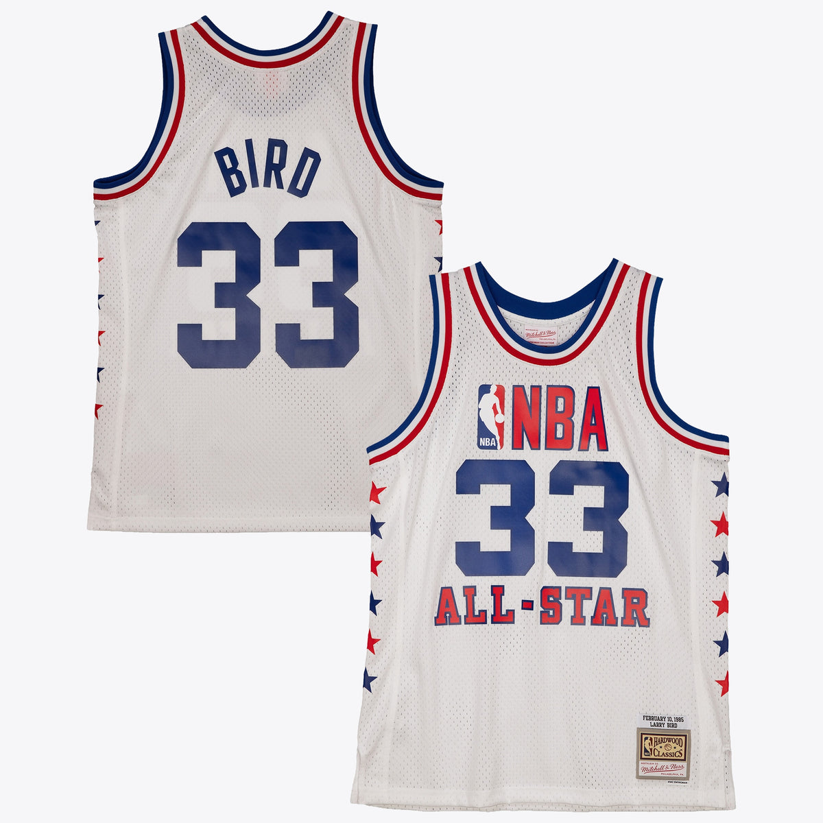 Larry Bird Boston Celtics 1985 All - Star Authentic Swingman Basketball Jersey - White