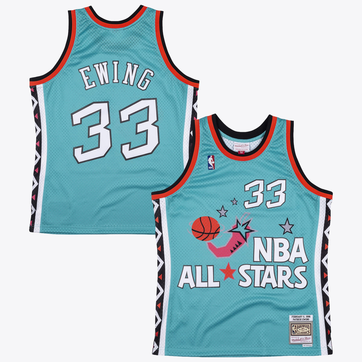 Patrick Ewing New York Knicks 1996 All - Star Authentic Swingman Basketball Jersey - Teal