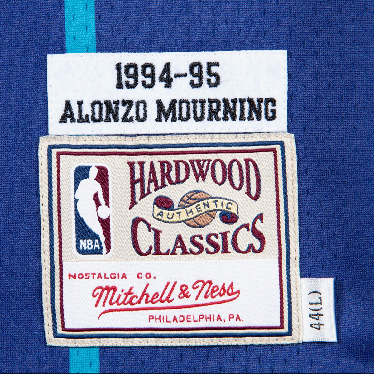 Alonzo Mourning Charlotte Hornets 1994 - 95 Authentic Alternate Basketball Jersey