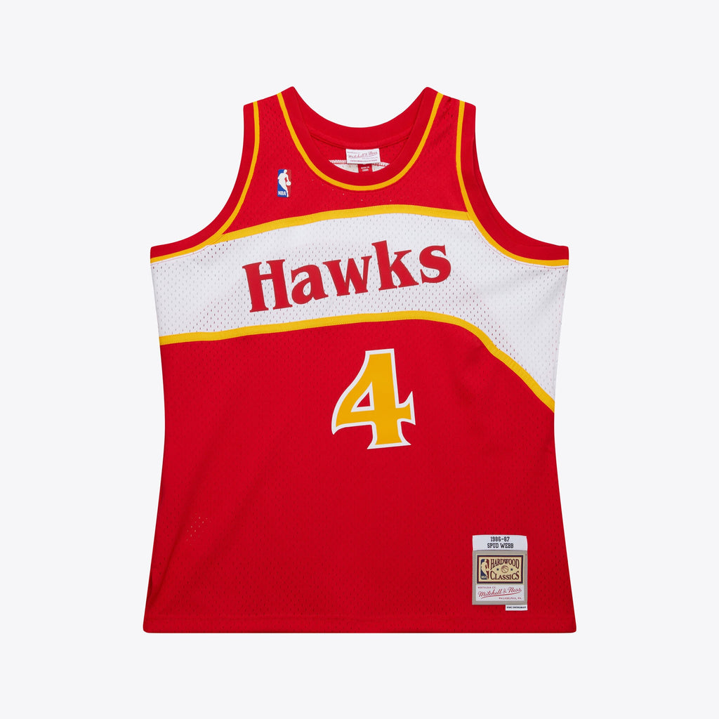 Spud Webb Atlanta Hawks 1986 - 87 Swingman Road Basketball Jersey