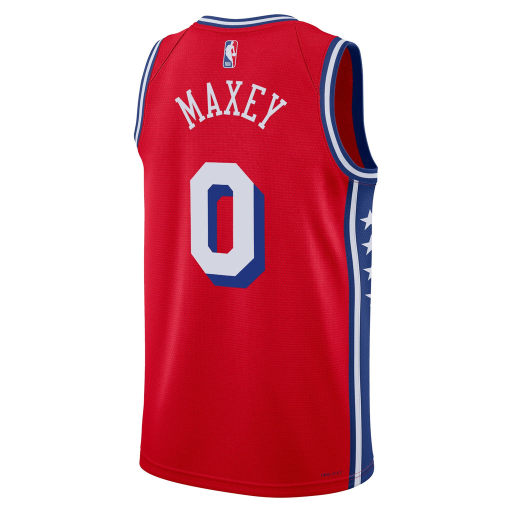 Tyrese Maxey Philadelphia 76ers Statement Edition Swingman Basketball Jersey - Red - Unisex
