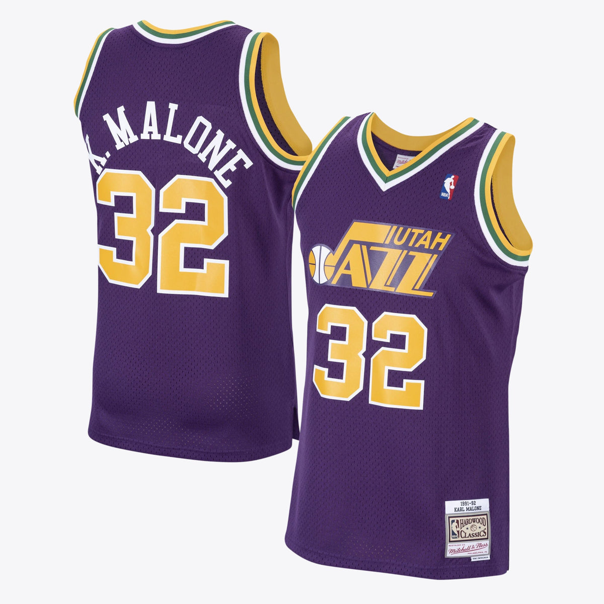 Karl Malone Utah Jazz 1991 Hardwood Classics Swingman Road Basketball Jersey - Purple - Mens