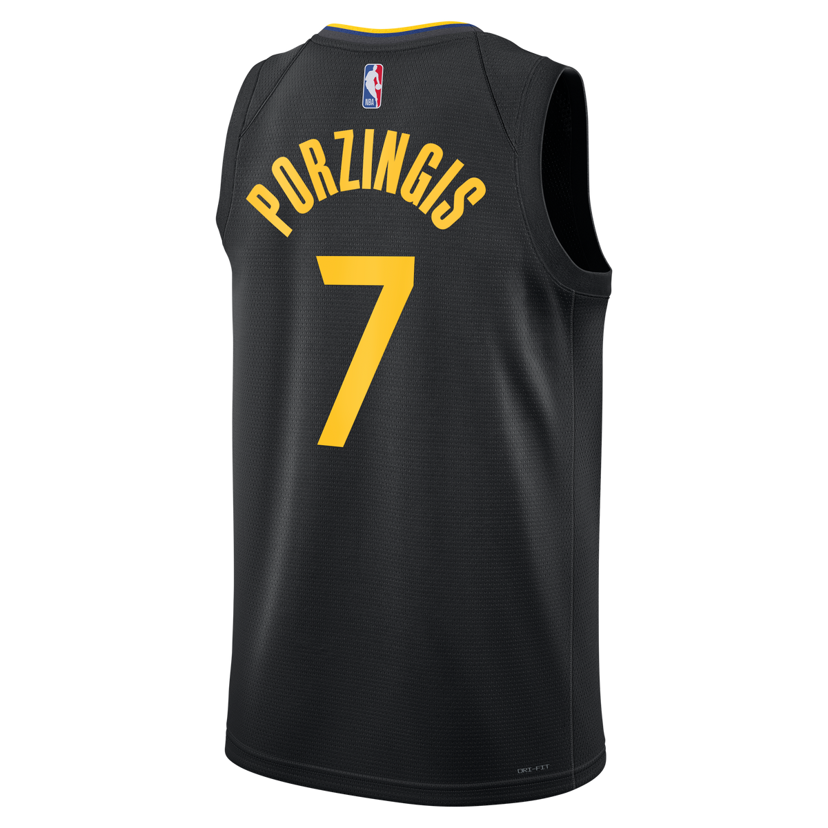 Kristaps Porziņģis Golden State Warriors 2024/25 Statement Edition Swingman Basketball Jersey - Black - Unisex