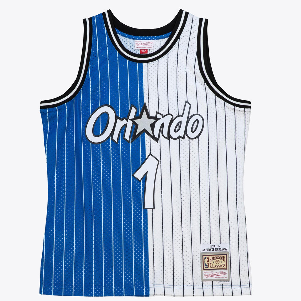 Anfernee Hardaway Orlando Magic 1994 Split Swingman Basketball Jersey - Blue/White