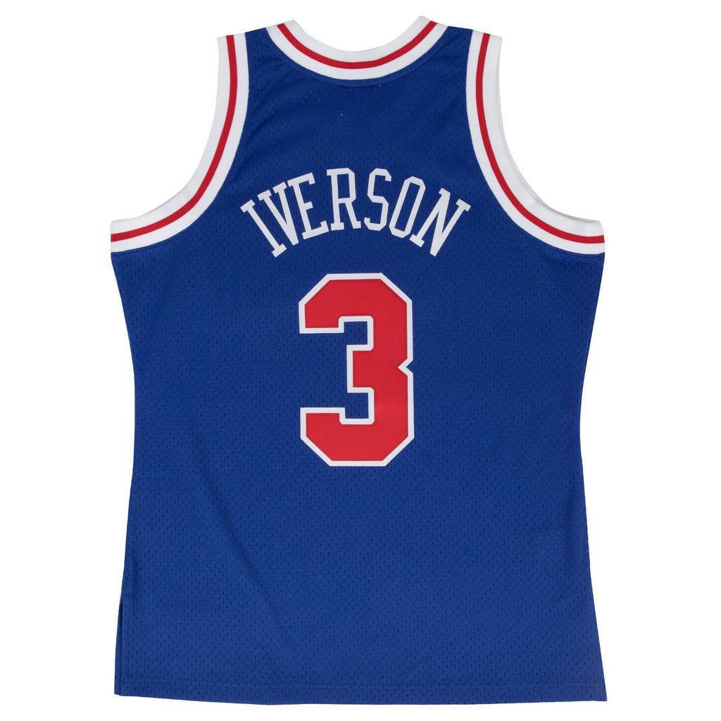 Allen Iverson Philadelphia 76ers 1997 Hardwood Classics Swingman Alternate Basketball Jersey - Blue - Mens