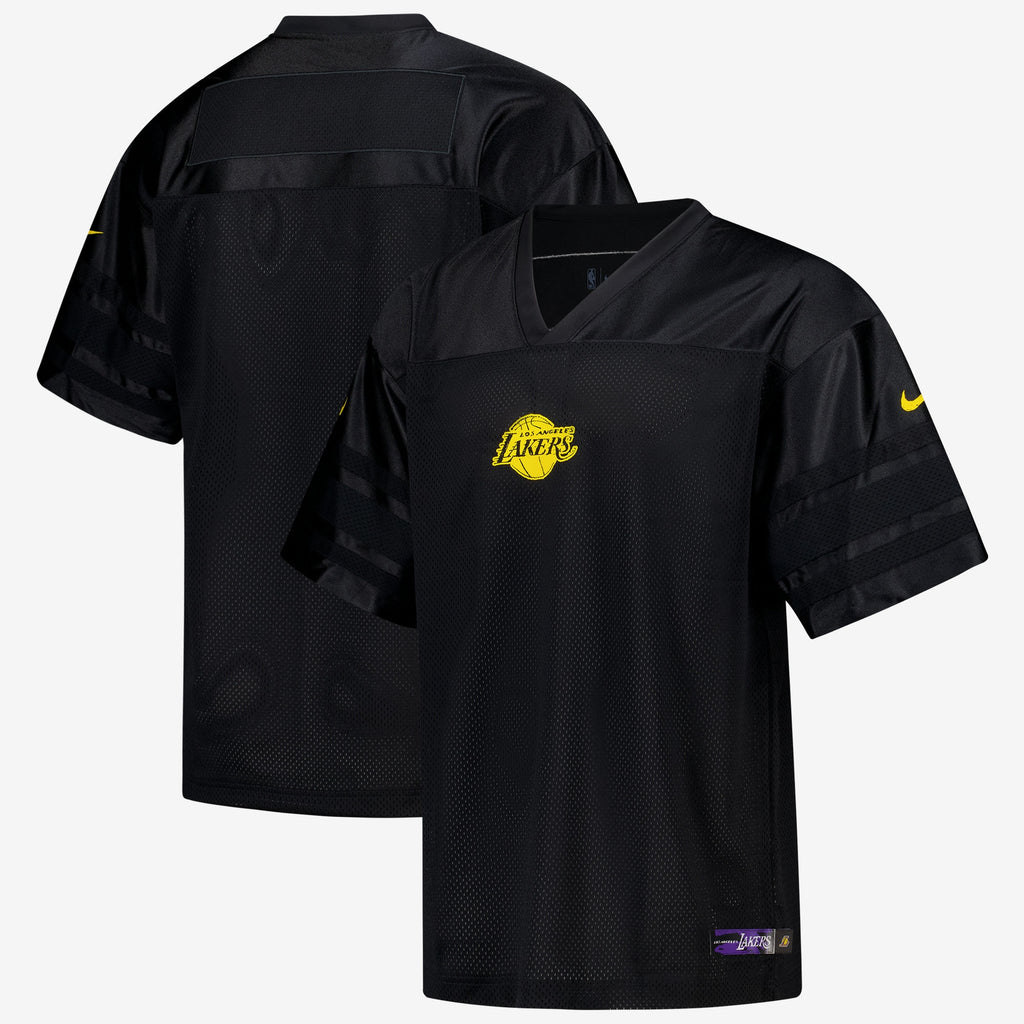 Los Angeles Lakers Courtside Football Basketball Jersey - Black - Mens