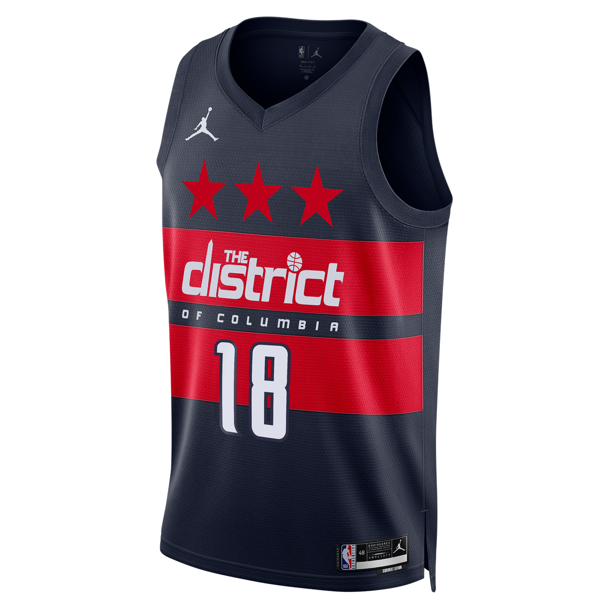 Kyshawn George Washington Wizards Statement Edition Swingman Basketball Jersey - Navy - Mens