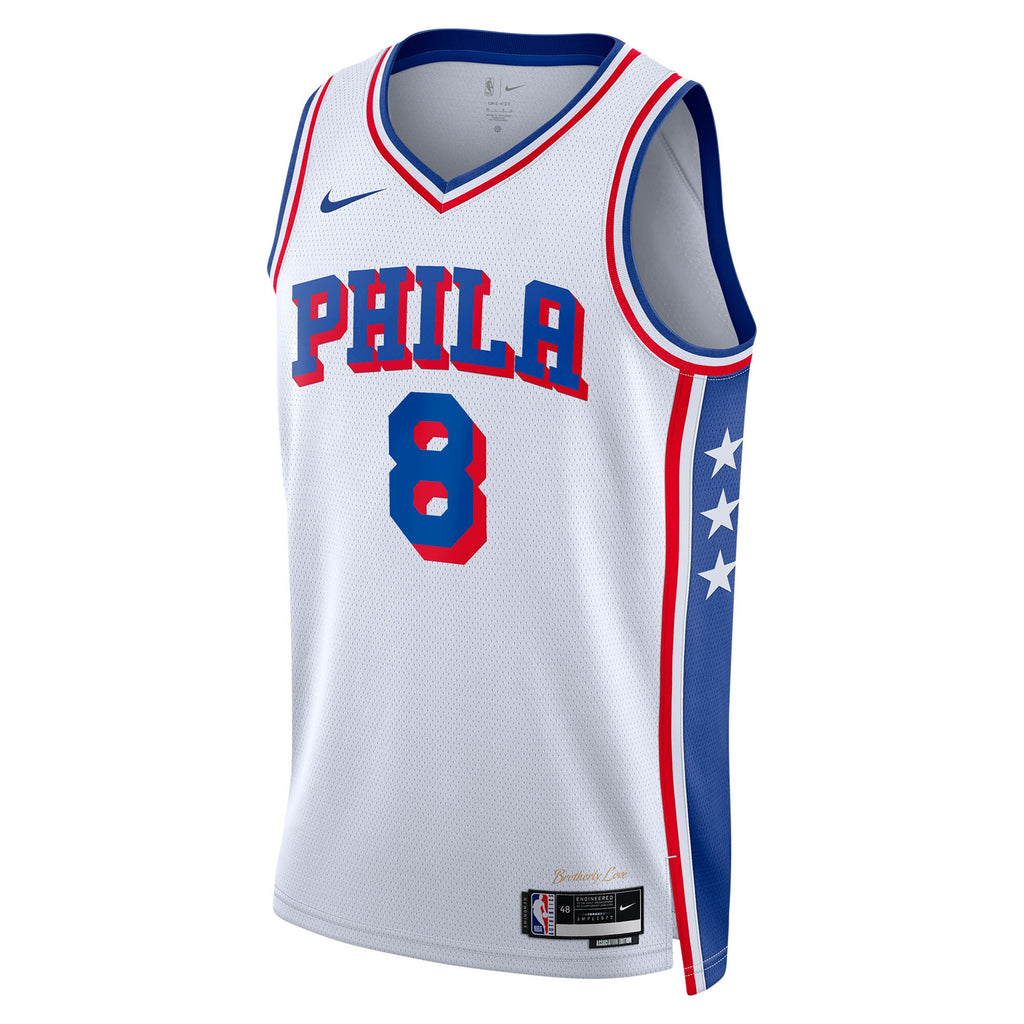 Paul George Philadelphia 76ers Association Edition Swingman Basketball Jersey - White - Unisex