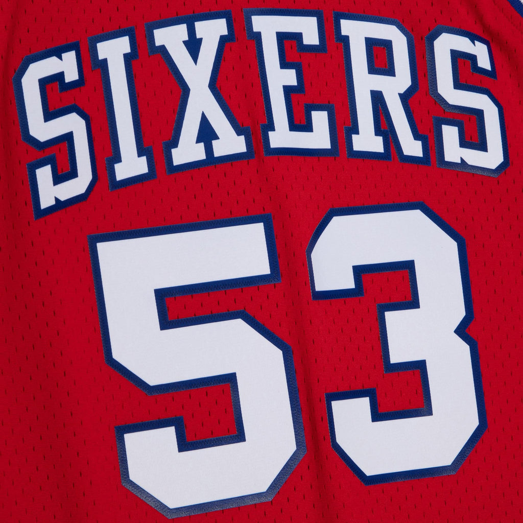 Darryl Dawkins Philadelphia 76ers 1979 Dark Authentic Basketball Jersey - University Red