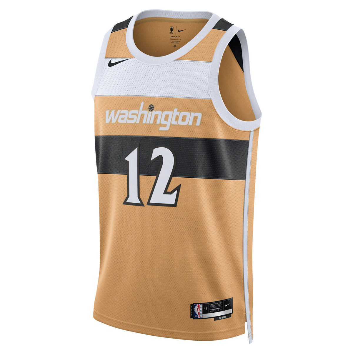 Tre Johnson III Washington Wizards 2025/26 City Edition Swingman Basketball Jersey - Tan - Unisex