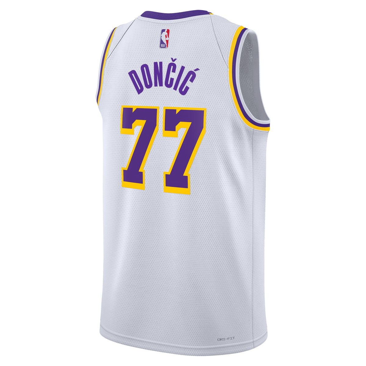 Luka Dončić Los Angeles Lakers Association Edition Swingman Basketball Jersey - White - Unisex