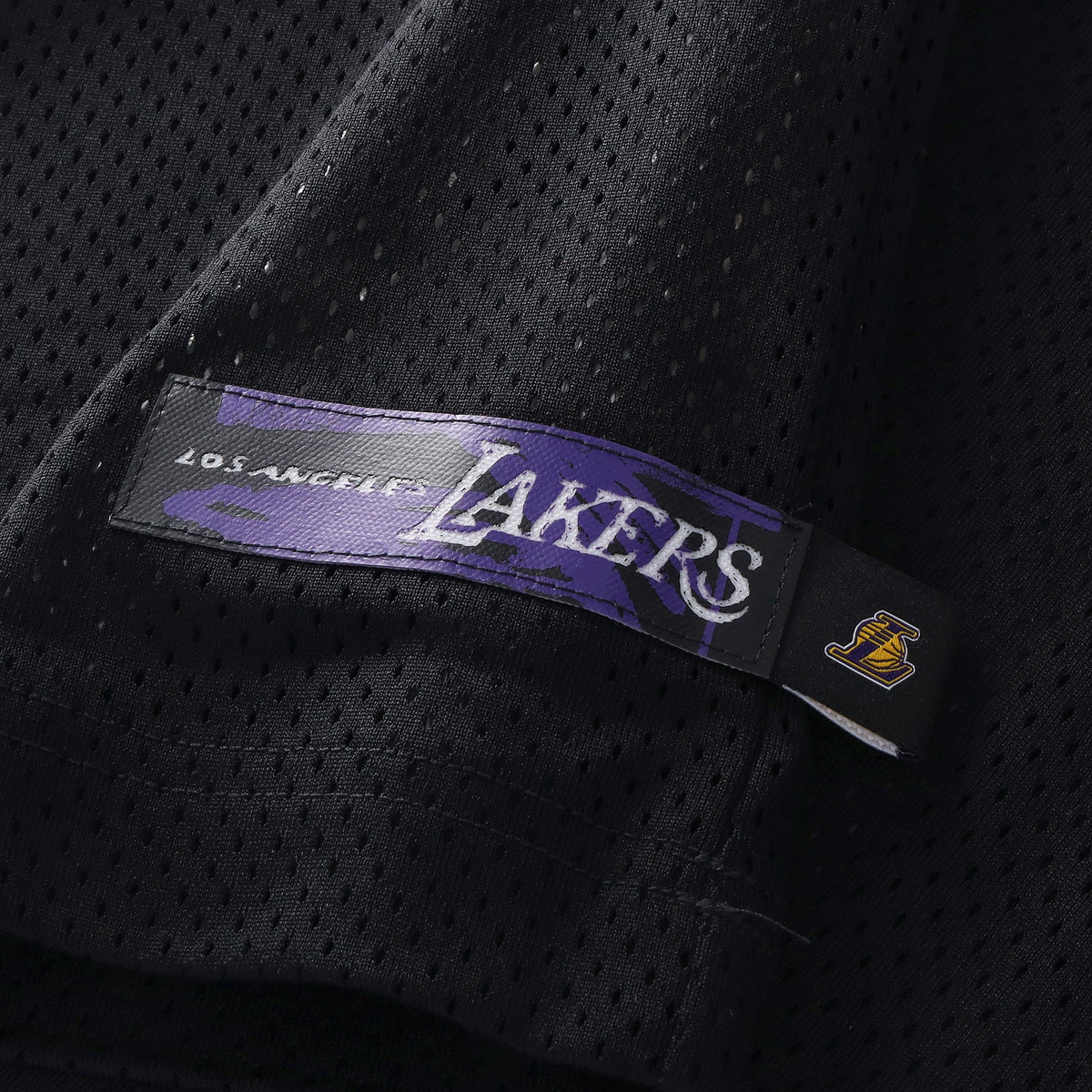 Los Angeles Lakers Courtside Football Basketball Jersey - Black - Mens