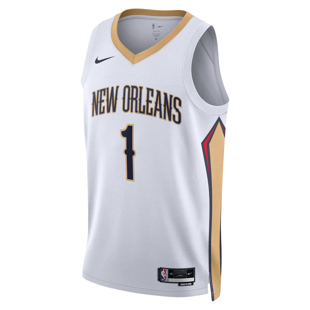 Zion Williamson New Orleans Pelicans Association Edition Swingman Basketball Jersey - White - Unisex