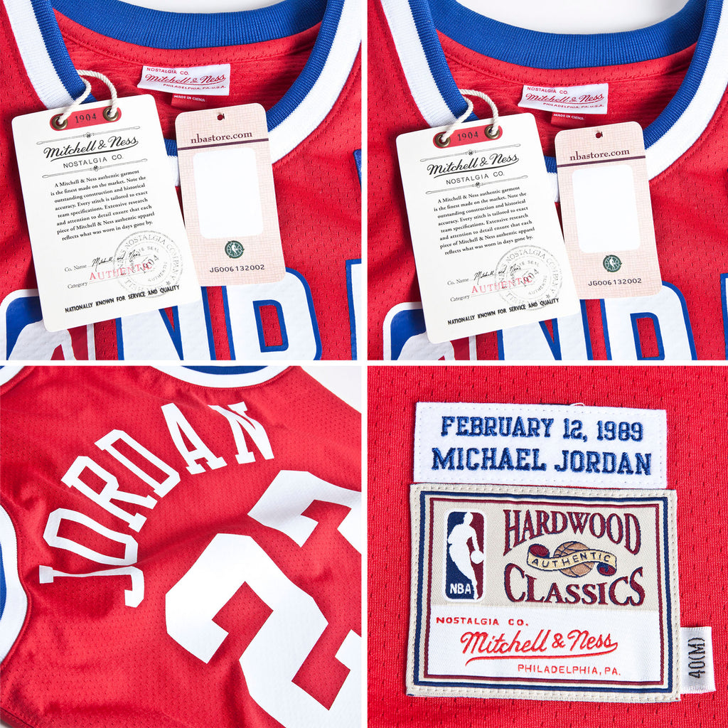 Michael Jordan Chicago Bulls 1989 All - Star East Authentic Basketball Jersey - Red - Mens