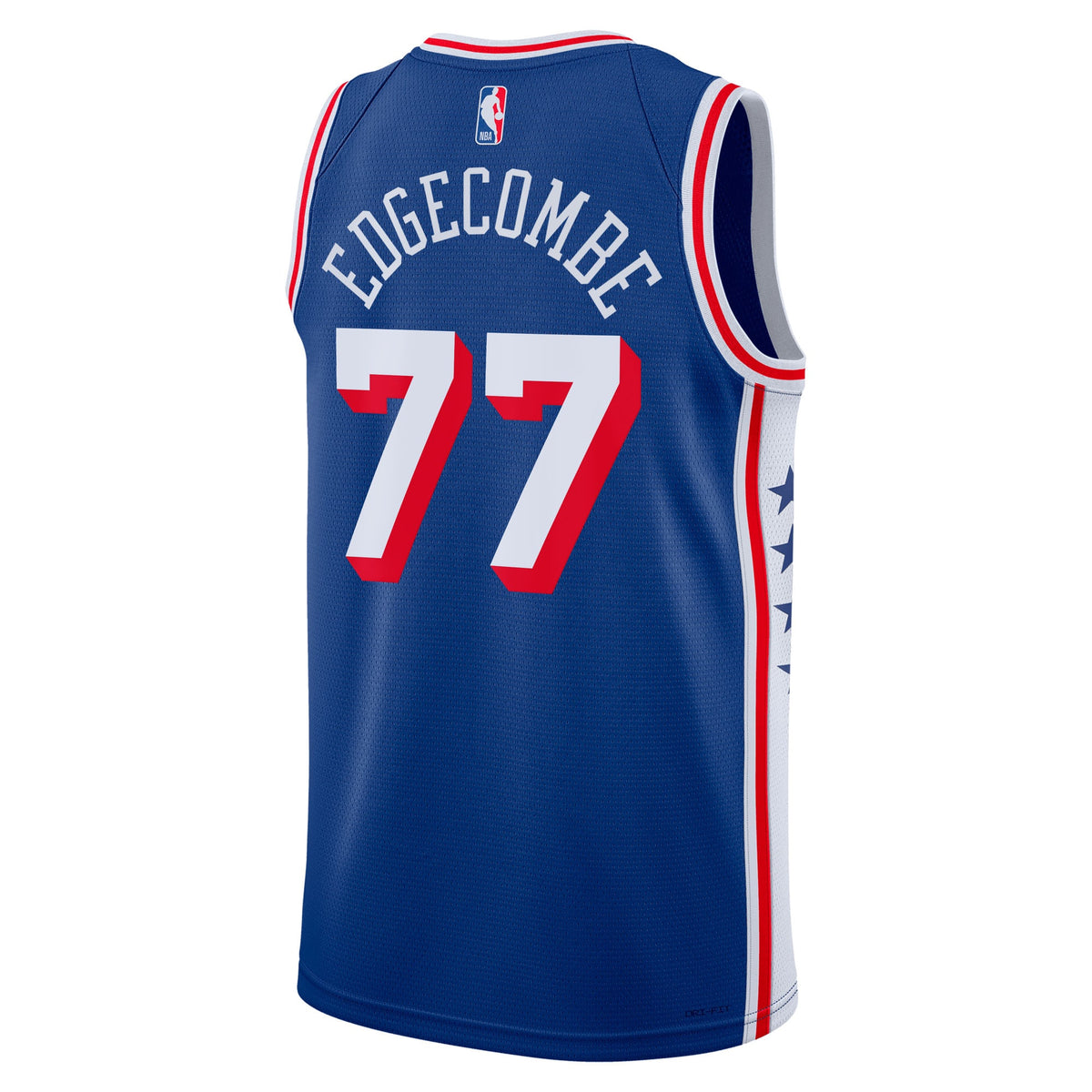 VJ Edgecombe Philadelphia 76ers Icon Edition Swingman Basketball Jersey - Royal - Unisex