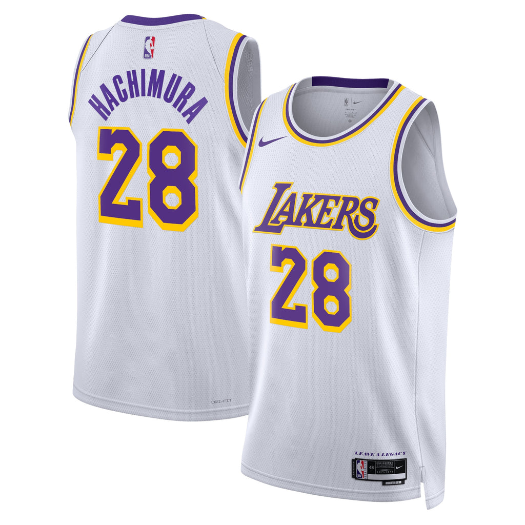 Rui Hachimura Los Angeles Lakers Association Edition Swingman Basketball Jersey - White - Unisex