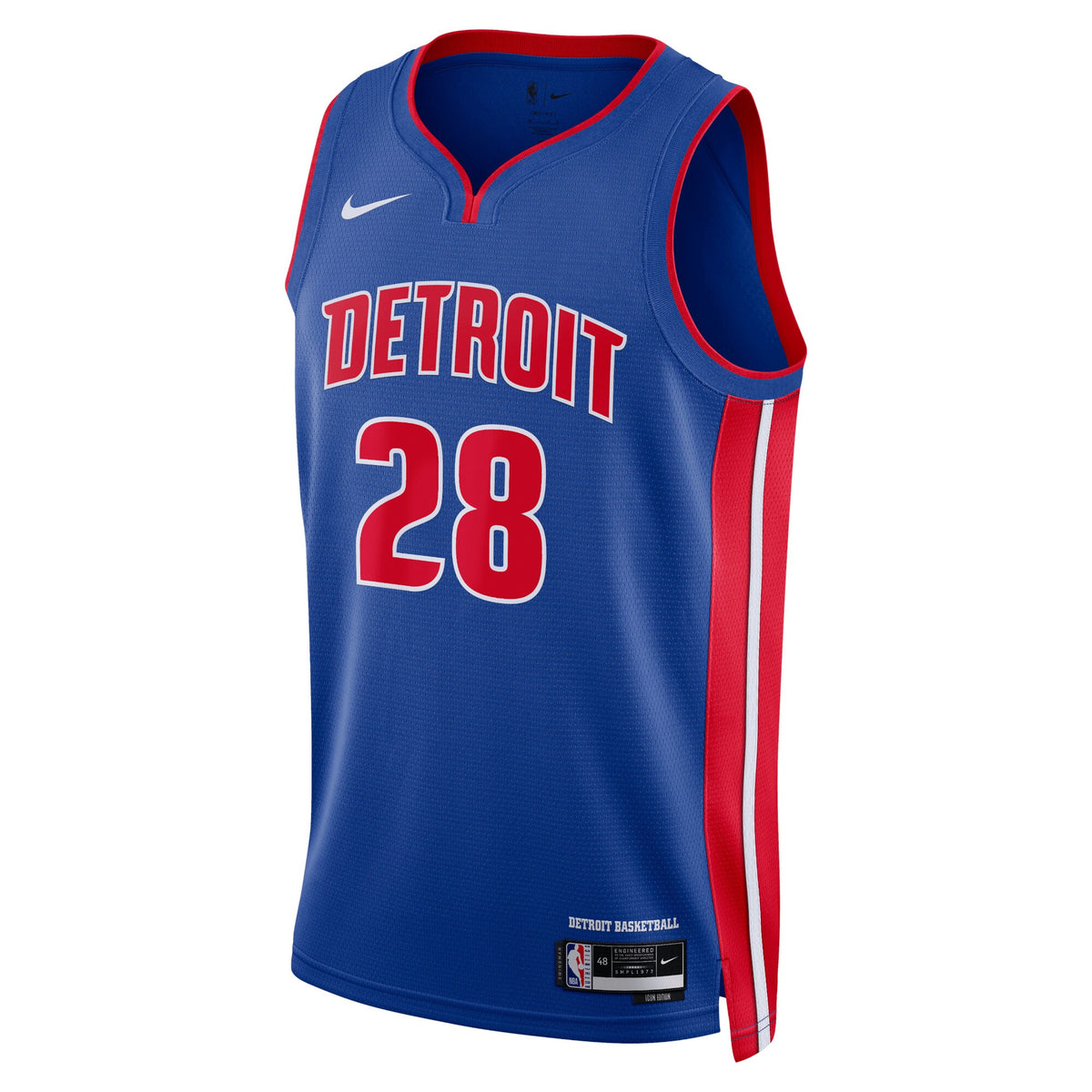 Isaiah Stewart Detroit Pistons Icon Edition Swingman Basketball Jersey - Blue - Unisex
