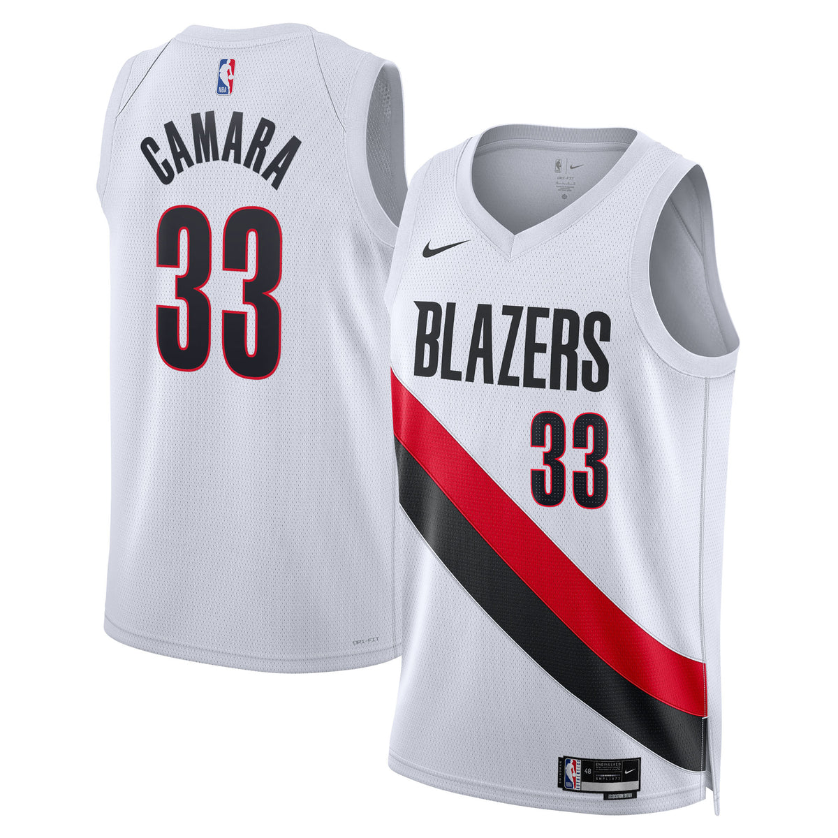 Toumani Camara Portland Trail Blazers Association Edition Replica Swingman Basketball Jersey - White - Unisex