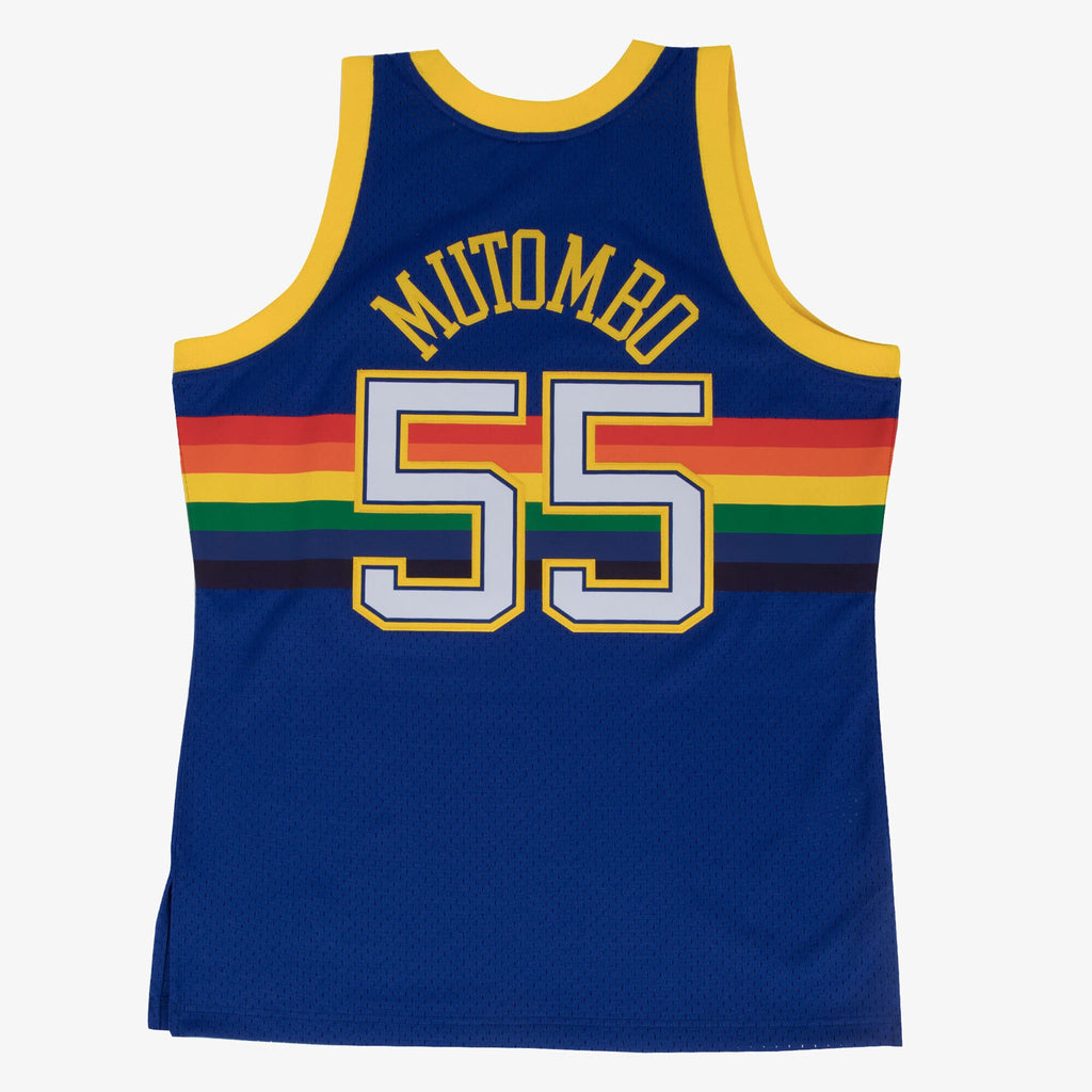 Dikembe Mutombo Denver Nuggets 1991 - 92 Swingman Road Basketball Jersey