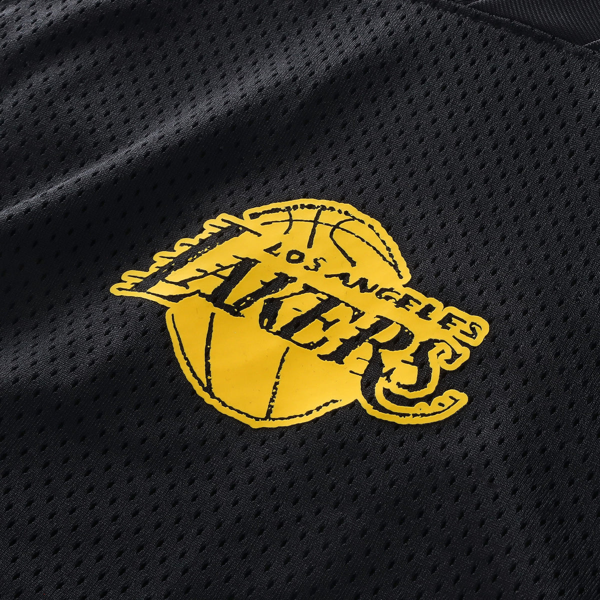 Los Angeles Lakers Courtside Football Basketball Jersey - Black - Mens