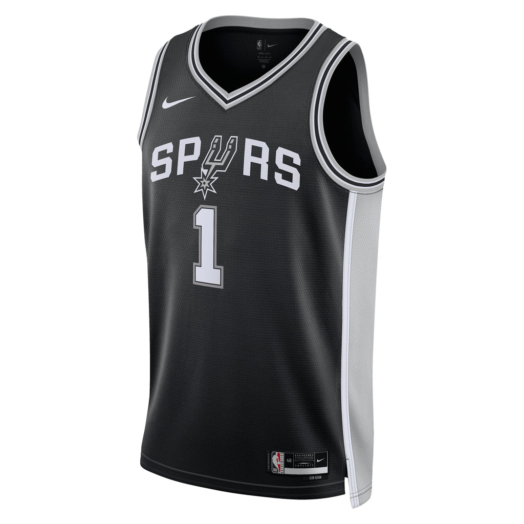 Victor Wembanyama San Antonio Spurs Icon Edition Swingman Basketball Jersey - Black - Unisex