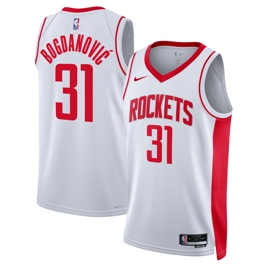 Bogdan Bogdanović Houston Rockets Association Edition Swingman Basketball Jersey - White - Unisex