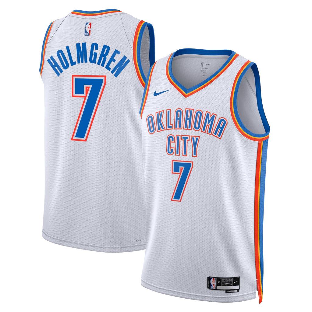 Chet Holmgren Oklahoma City Thunder Association Edition Swingman Basketball Jersey - White - Unisex