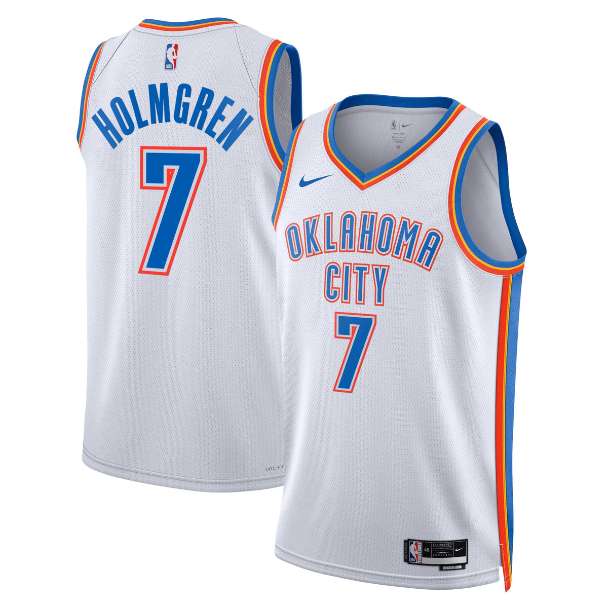Chet Holmgren Oklahoma City Thunder Association Edition Swingman Basketball Jersey - White - Unisex