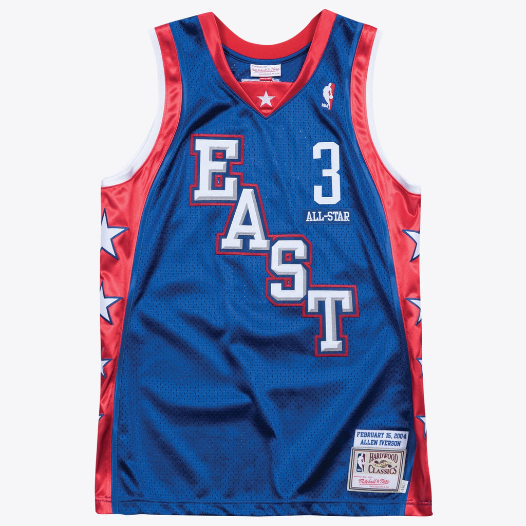 Allen Iverson Philadelphia 76ers 2004 All - Star Authentic Basketball Jersey - Royal - Mens