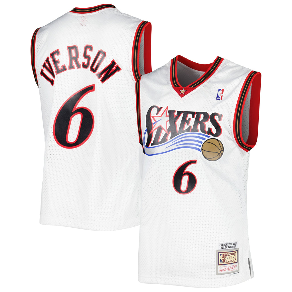 Allen Iverson Philadelphia 76ers 2002/03 Hardwood Classics Swingman Basketball Jersey - Mens