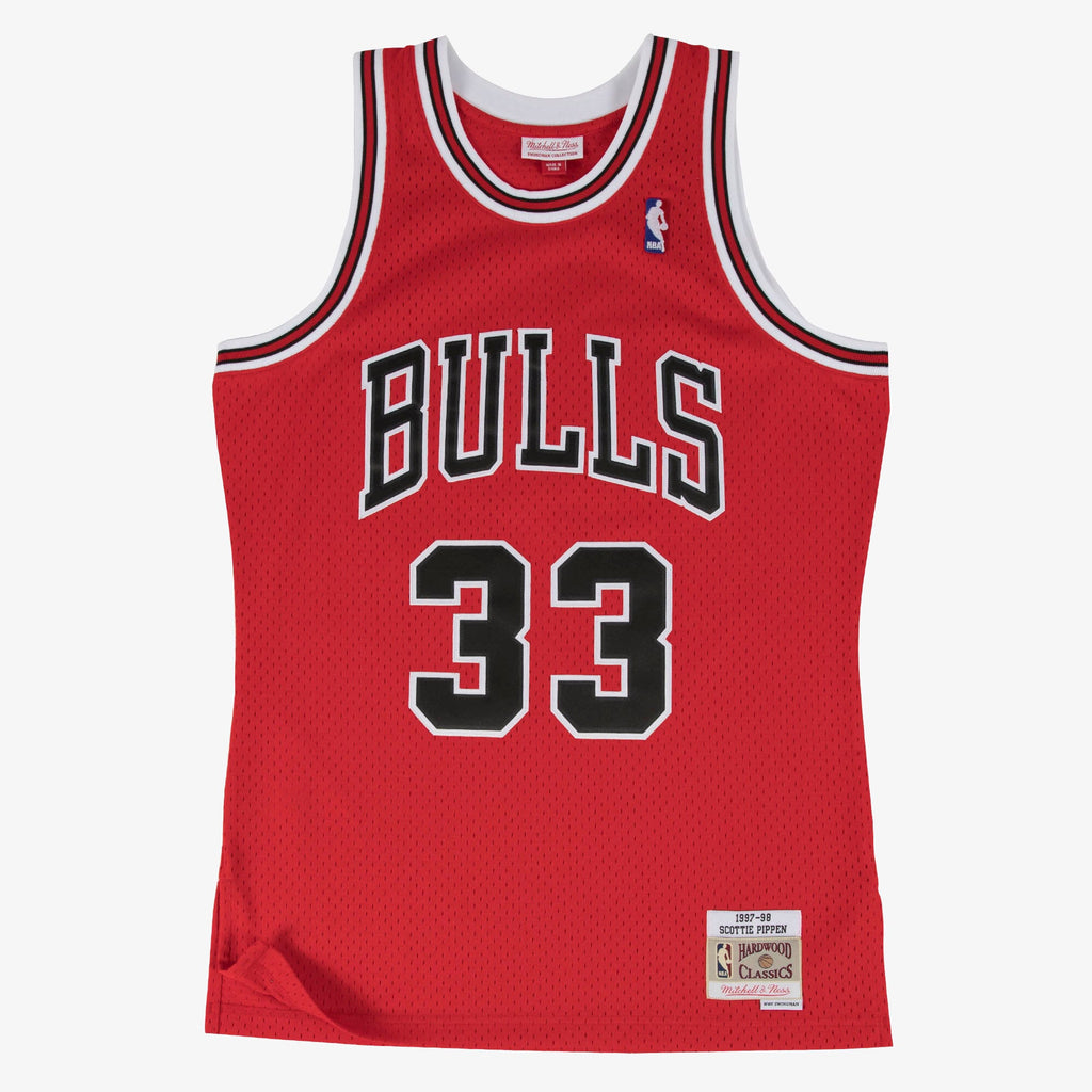 Scottie Pippen Chicago Bulls Swingman Road Basketball Jersey
