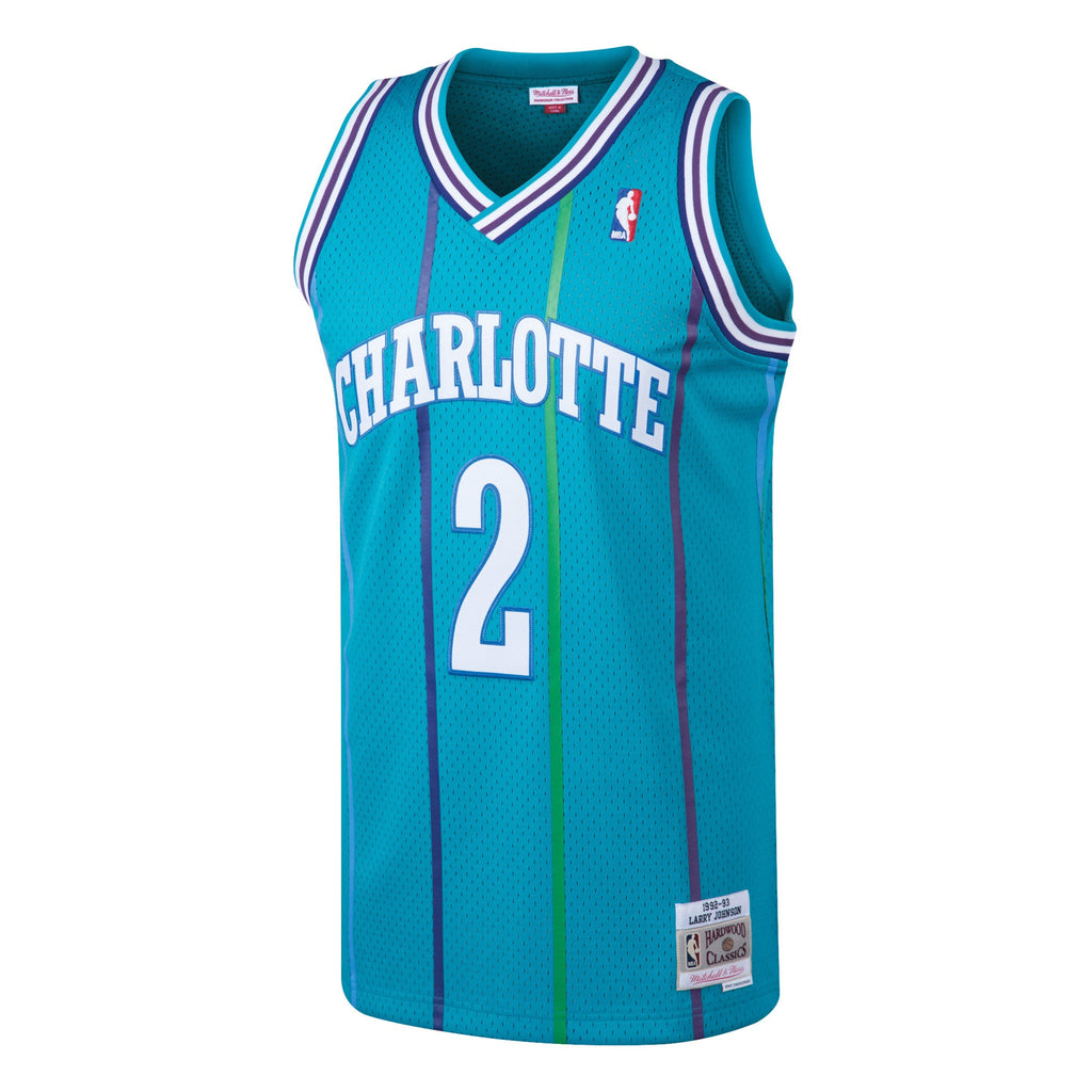 Larry Johnson Charlotte Hornets 1992 - 93 Hardwood Classics Swingman Basketball Jersey - Mens