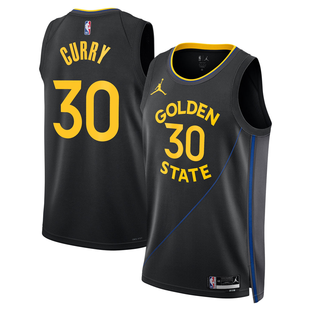 Stephen Curry Golden State Warriors 2024/25 Statement Edition Swingman Basketball Jersey - Black - Unisex