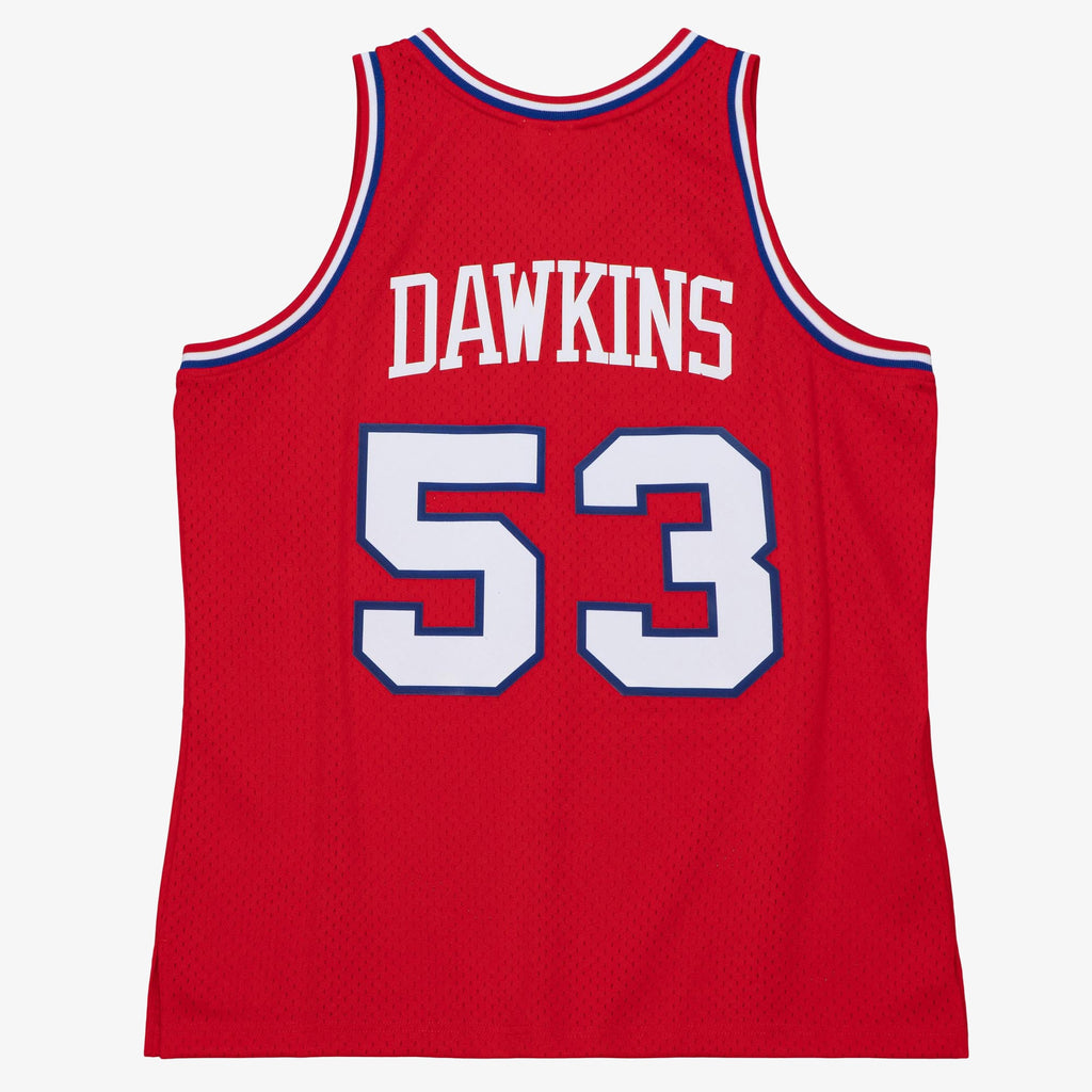 Darryl Dawkins Philadelphia 76ers 1979 Dark Authentic Basketball Jersey - University Red