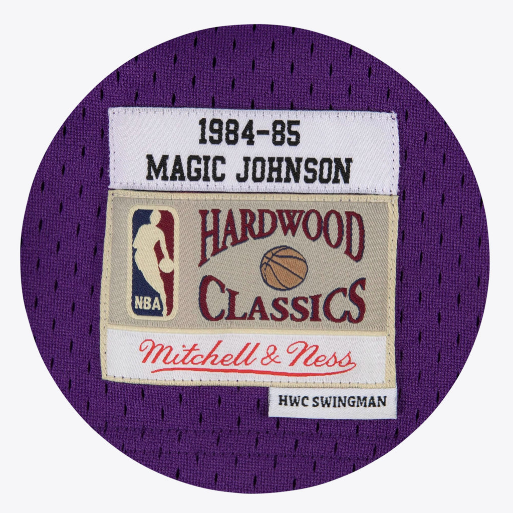 Magic Johnson Los Angeles Lakers 1984 - 85 Hardwood Classics Swingman Road Basketball Jersey - Purple - Mens