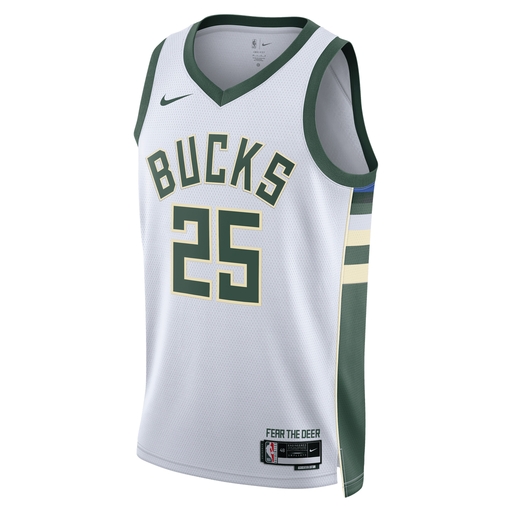 Kasparas Jakučionis Milwaukee Bucks Association Edition Swingman Basketball Jersey - White - Unisex