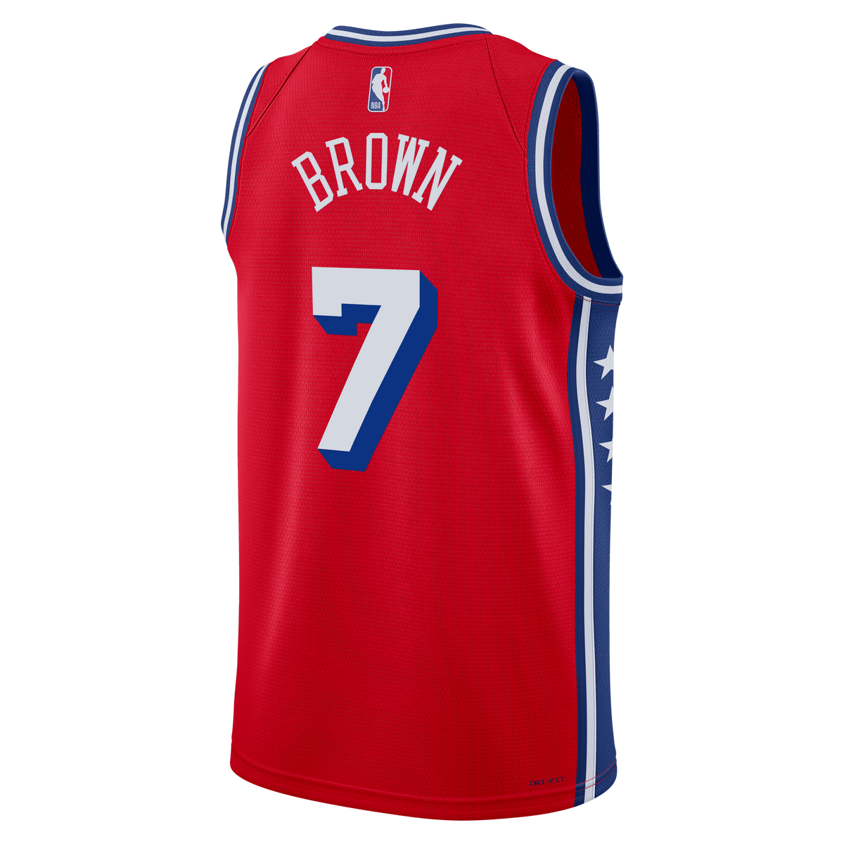 Jaylen Brown Philadelphia 76ers Statement Edition Swingman Basketball Jersey - Red - Unisex