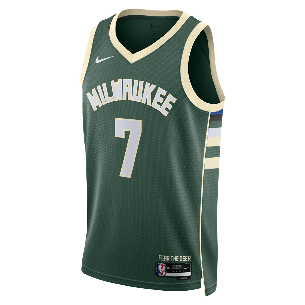 Kevin Porter Jr. Milwaukee Bucks Icon Edition Swingman Basketball Jersey - Hunter Green - Unisex