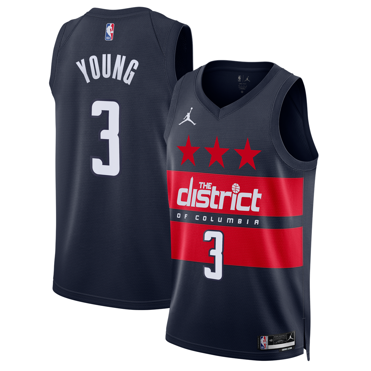 Trae Young Washington Wizards Statement Edition Swingman Basketball Jersey - Navy - Mens
