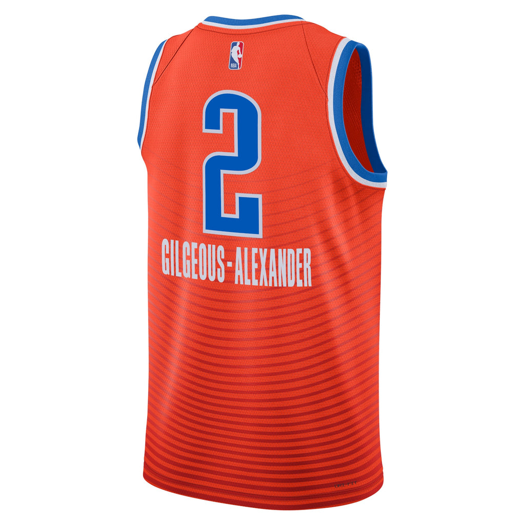 Shai Gilgeous - Alexander Oklahoma City Thunder Statement Edition Swingman Basketball Jersey - Orange - Unisex
