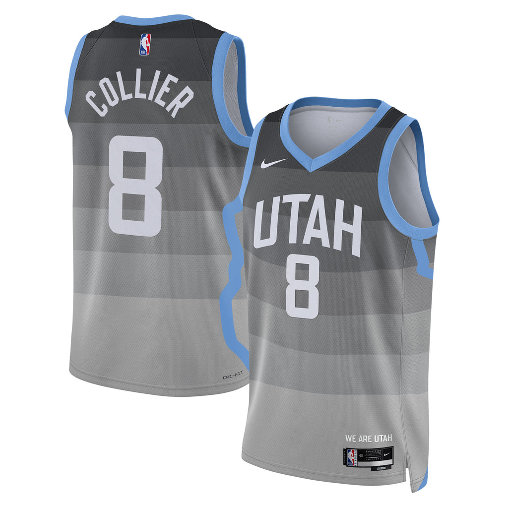 Isaiah Collier Utah Jazz 2025/26 City Edition Swingman Basketball Jersey - Gray - Unisex
