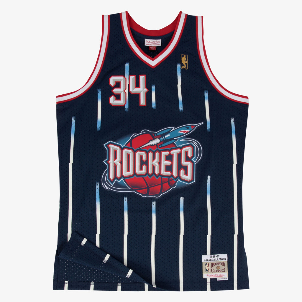 Hakeem Olajuwon Houston Rockets 1996 - 97 Swingman Road Basketball Jersey
