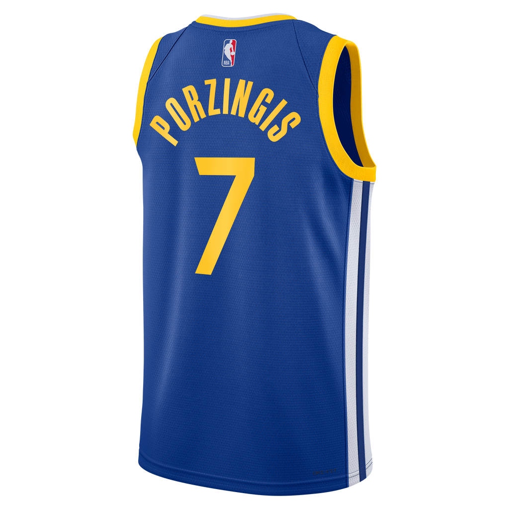 Kristaps Porziņģis Golden State Warriors Icon Edition Swingman Basketball Jersey - Royal - Unisex