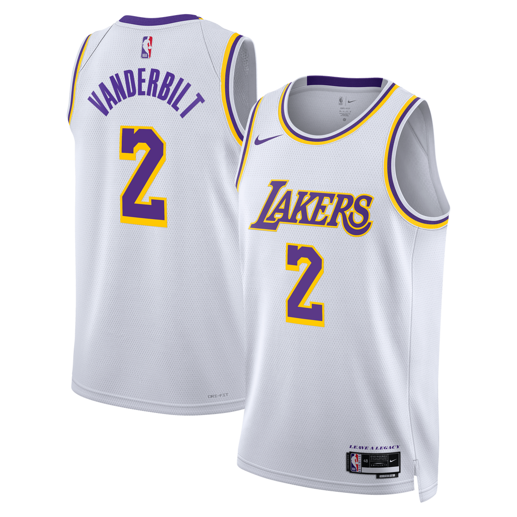 Jarred Vanderbilt Los Angeles Lakers Association Edition Swingman Basketball Jersey - White - Unisex