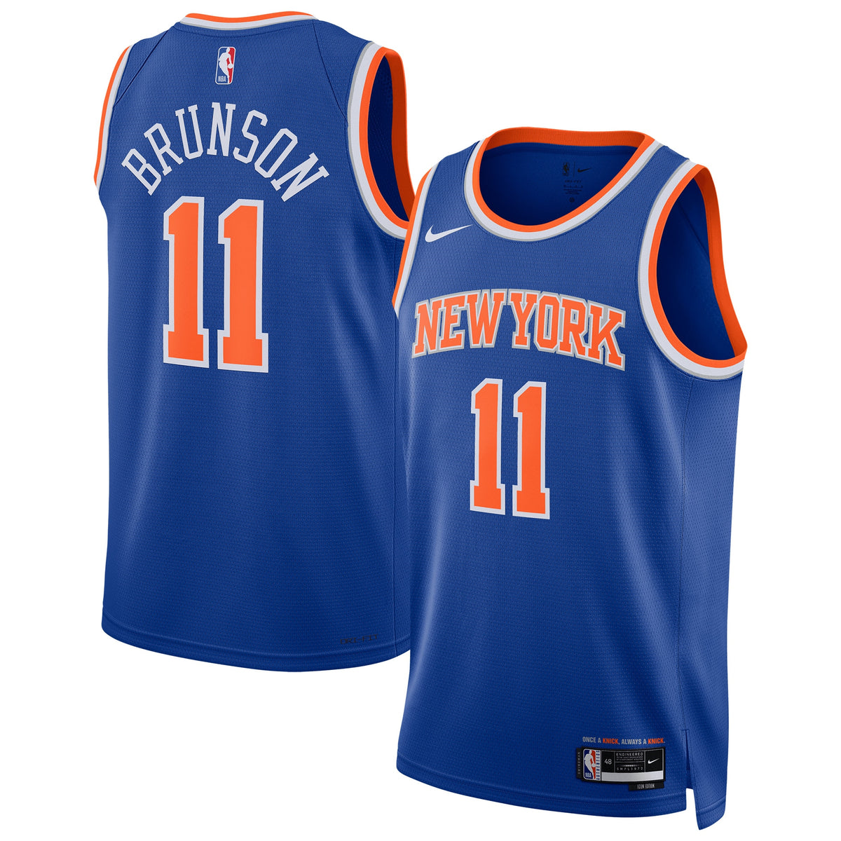 Jalen Brunson New York Knicks Replica Swingman Icon Basketball Jersey - Unisex