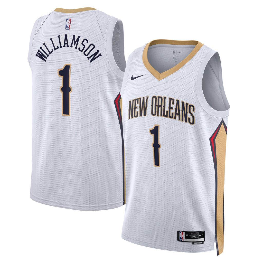 Zion Williamson New Orleans Pelicans Association Edition Swingman Basketball Jersey - White - Unisex